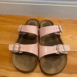 Cat & Jack Pink Kids Sandals with Pearl Buckles